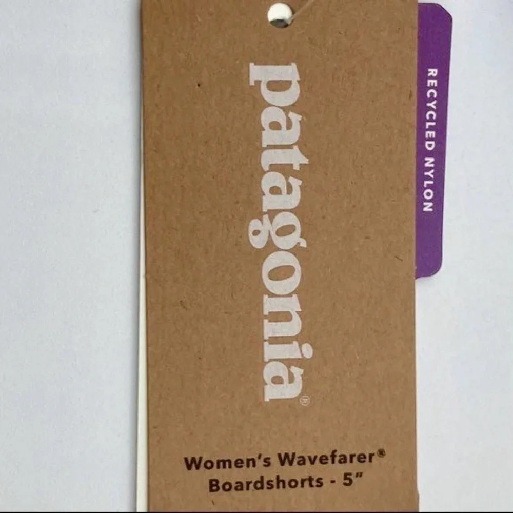 Patagonia NWT Womens Violet Blue Adjustable Waist Athletic Board Shorts Size 10 - Picture 2 of 8